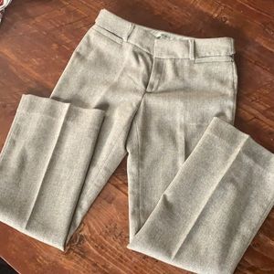 Straight leg wool herringbone pant